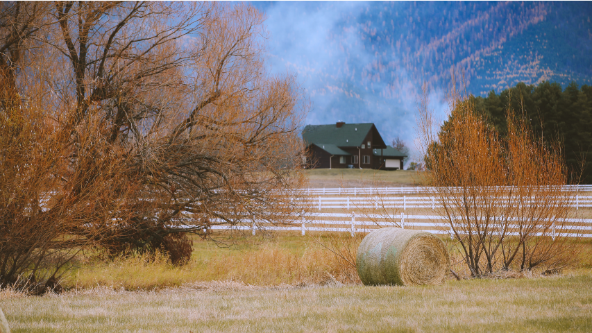 Dwelling Farm Fire Insurance ny image of farm that is on fire